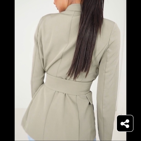 Khaki Corset Woven Blazer Size 10 NWT - Picture 5 of 5